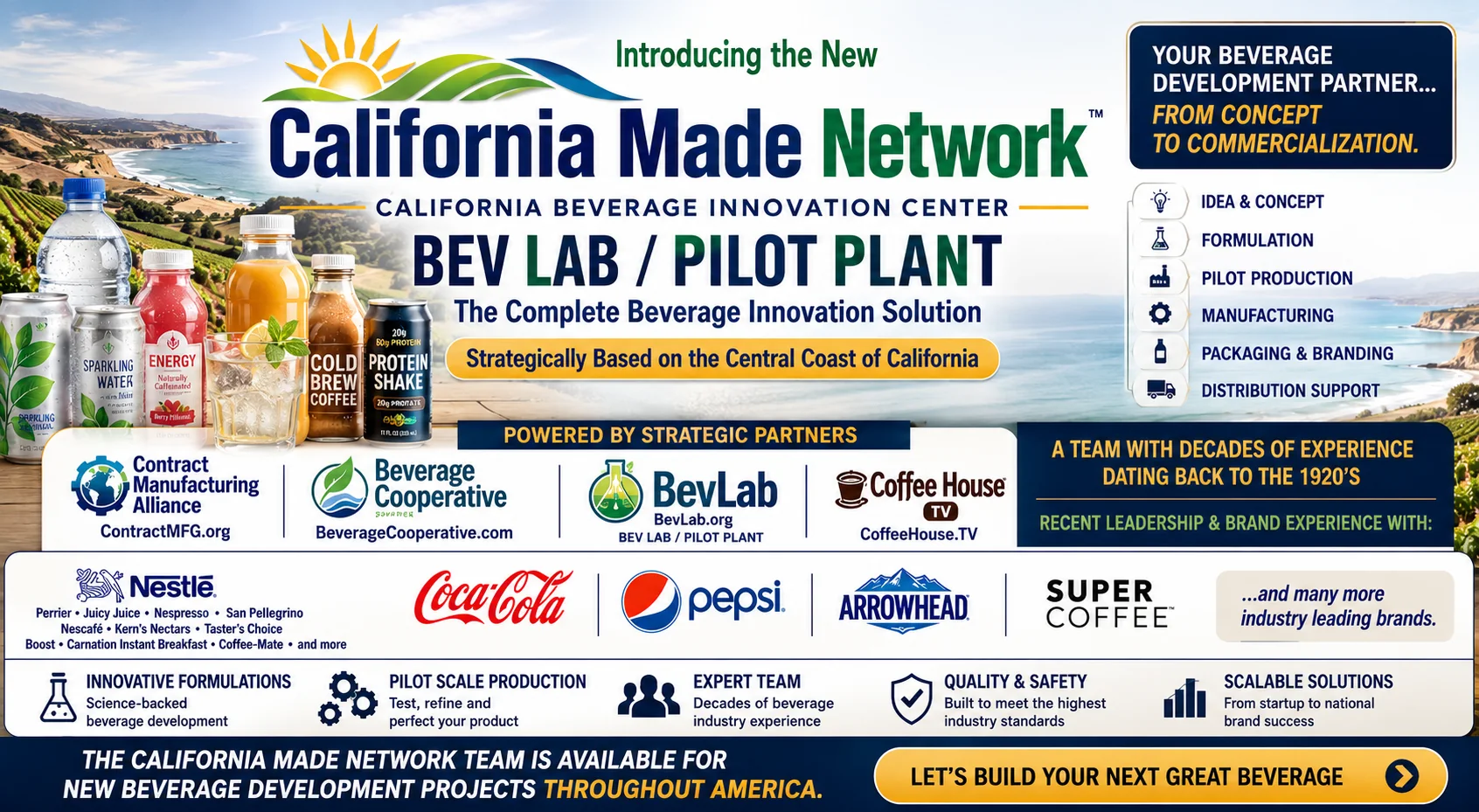 California Made Network — California Beverage Innovation Center, Bev Lab and Pilot Plant